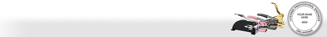 Our complete line of affordable Oklahoma Engineer Seals & Supplies meet all state requirements and are made on name brand high quality seal mounts that leave clean professional looking impressions every time.