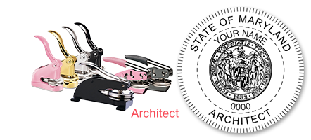 This professional architect embosser for the state of Maryland adheres to state regulations and provides top quality impressions. Orders over $45 ship free.