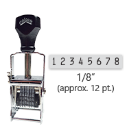 This 8 band Comet self-inking numbering stamp has a character size of 1/8" and comes in 11 stunning ink color options. Orders over $45 ship free!
