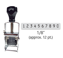 This 10 band Comet self-inking numbering stamp has a character size of 1/8" and comes in 11 stunning ink color options. Orders over $45 ship free!