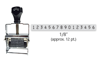 This 16 band Comet self-inking numbering stamp has a character size of 1/8" and comes in 11 stunning ink color options. Orders over $45 ship free!
