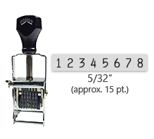 This 8 band Comet self-inking numbering stamp has a character size of 5/32" and comes in 11 stunning ink color options. Orders over $45 ship free!