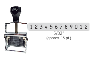 This 12 band Comet self-inking numbering stamp has a character size of 5/32" and comes in 11 stunning ink color options. Orders over $45 ship free!