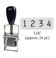 This 4 band Comet self-inking numbering stamp has a character size of 1/4" and comes in 11 stunning ink color options. Orders over $45 ship free!