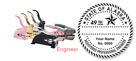 This professional engineer embosser for the state of Alaska adheres to state regulations and provides top quality impressions. Orders over $45 ship free!