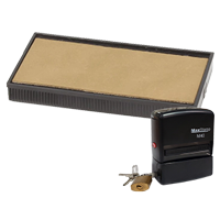 This replacement pad comes in your choice of 11 ink colors! Fits the MaxStamp model M40 self-inking locking stamp. Orders over $45 ship free!