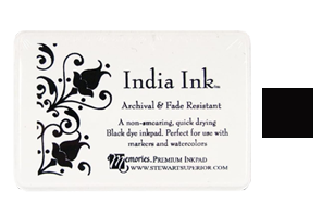 This 2-1/4” x 3-1/2” stamp ink pad comes in India ink black and is excellent for paper crafts. Acid free and fade-resistant. Orders over $45 ship free!