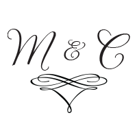 Add your wedding initials in a lovely script font to this monogram stamp in your choice of 11 ink colors! Shop now and get free shipping over $45.