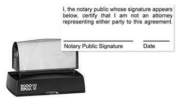 This notary public stamp informs your clients that you are not an attorney and cannot legally perform the duties of one. Orders over $45 ship free!
