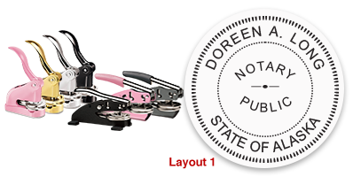 This notary public embosser for the state of Alaska adheres to state regulations and provides top quality embossed impressions. Orders over $45 ship free!