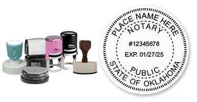 This notary public stamp for the state of Oklahoma adheres to state regulations and provides top quality impressions. Orders over $45 ship free!