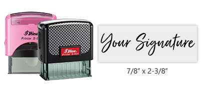 Don't write it, Stamp it! Customize this Shiny self-inking stamp w/ your actual signature w/ 11 colorful ink options! Free shipping on orders over $45!