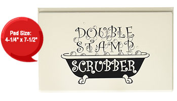 This double stamp scrubber keeps clear & rubber stamps clean. Use w/ Ultra Clean™ to wash the scrubber for long lasting results. Orders ship free over $45!